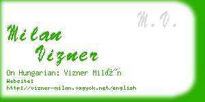 milan vizner business card